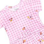 Body Saia para bebê em suedine Xadrez Rosa - Tilly Baby