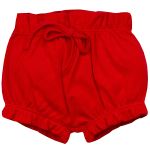 Shorts Clochard para bebê em suedine Vermelho - Tilly Baby