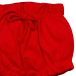 Shorts Clochard para bebê em suedine Vermelho - Tilly Baby
