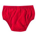 Vestido com Calcinha para bebê em tricoline Laço Vermelho - Tip Top