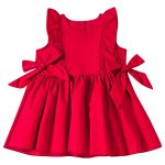 Vestido com Calcinha para bebê em tricoline Laço Vermelho - Tip Top