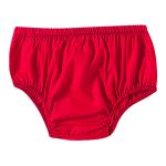 Vestido com Calcinha para bebê em tricoline Laço Vermelho - Tip Top