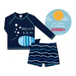 Conjunto de banho Kids Peixinho: Camiseta Surfista + Sunga - Tip Top