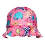 Conjunto de banho Safari Rosa: Camiseta Surfista + Boné + Calcinha - Tip Top