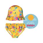 Conjunto de banho para bebê Jardim: Chapéu + Calcinha c/ proteção UV FPS +50 - Tip Top