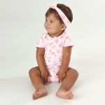 Body curto para bebê em suedine Corações Poá - Up Baby