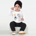 Turbante para bebê em malha Preto - Up Baby