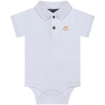 Body Polo para bebê em suedine Branco - Up Baby