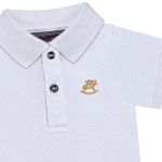 Body Polo para bebê em suedine Branco - Up Baby