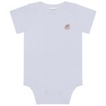 Body curto para bebê em suedine Branco - Up Baby