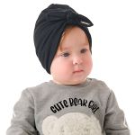Turbante para bebê Laço & Nózinho em malha Preto Pati Nicki - Up Baby