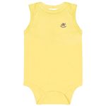 Body regata para bebê em suedine Amarelo - Up Baby