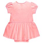 Body vestido para bebê em cotton Rosa Flúor - Up Baby