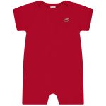 Macacão curto para bebê em suedine Vermelho - Up Baby