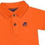 Body Polo para bebê em suedine Laranja - Up baby