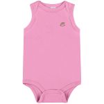 Body regata para bebê em suedine Rosa - Up Baby