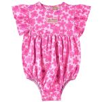 Macacão Romper regata em meia malha Floral Rosa - Up Baby