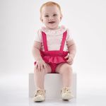 Body curto c/ Tapa Fralda para bebê Rosa - Up Baby