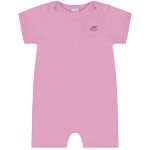 Macacão curto para bebê em suedine Rosa Médio - Up Baby