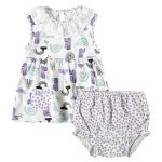 Vestido com Calcinha para bebê em suedine Cachorrinhos - Up Baby