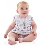 Vestido com Calcinha para bebê em suedine Cachorrinhos - Up Baby