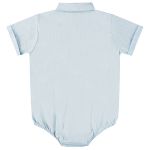 Body Camisa para bebê em linho Azul - Up Baby