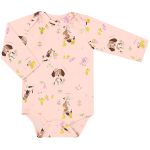 Body longo para bebê em suedine Cachorrinha Floral - Up Baby