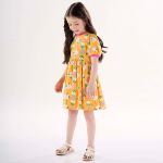 Vestido infantil em cotton Floral - Up Baby