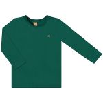 Camiseta longa para bebê em meia malha Verde Aventurina - Up Baby