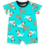 Macacão curto para bebê em suedine Pets - Up Baby