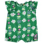 Macaquinho curto para bebê em cotton Floral Verde - Up Baby