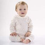 Macacão longo para bebê em suedine Poá Jardim - Up Baby