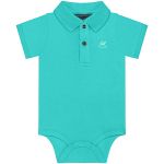 Body Polo para bebê em suedine Azul Piscina - Up baby