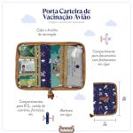 Porta Carteira de Vacinação de bebê Avião - Masterbag