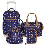 Mala com rodinhas + Bolsa Anne + Frasqueira Emy + Porta Carteira de Vacinação Avião - Masterbag