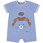 Macacão curto para bebê em suedine Leãozinho - Up Baby