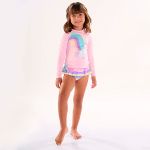 Biquíni c/ proteção UV FPS +50 Arco-Íris Rosa - Up Baby
