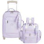 Mala com rodinhas + Mochila Urban Lavandas - Masterbag