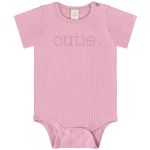 Body curto c/ Calça em Algodão Sustentável Lilás Rosado Nature - Up Baby