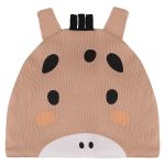 Gorro para bebê em suedine Girafinha Caqui Brush - Up Baby