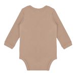Body longo para bebê em suedine Caqui Brush - Up Baby