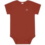 Body curto para bebê em suedine Marrom Canela - Up Baby