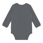 Body longo para bebê em suedine Chumbo - Up Baby