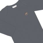 Body longo para bebê em suedine Chumbo - Up Baby