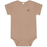 Body curto para bebê em suedine Caqui Brush - Up Baby