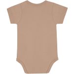 Body curto para bebê em suedine Caqui Brush - Up Baby