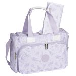 Mala com rodinhas + Bolsa Anne + Frasqueira Emy + Porta Carteira de Vacinação Lavandas - Masterbag