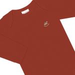 Body longo para bebê em suedine Marrom Canela - Up Baby