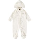 Macacão longo c/ capuz para bebê em soft Marfim - Up Baby