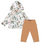 Casaco c/ capuz e Calça para bebê em suedine Camping - Up Baby